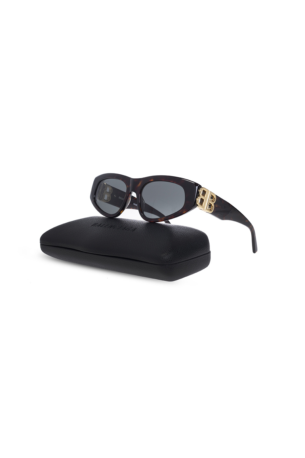 dynasty d-frame sunglasses in black